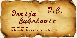 Darija Čukalović vizit kartica